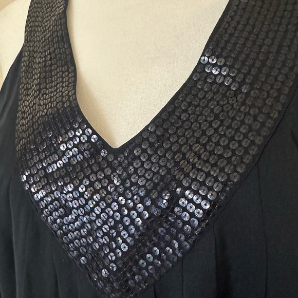 Alive + Olivia Black Sequins Sleeveless T back style top - Picture 8 of 13